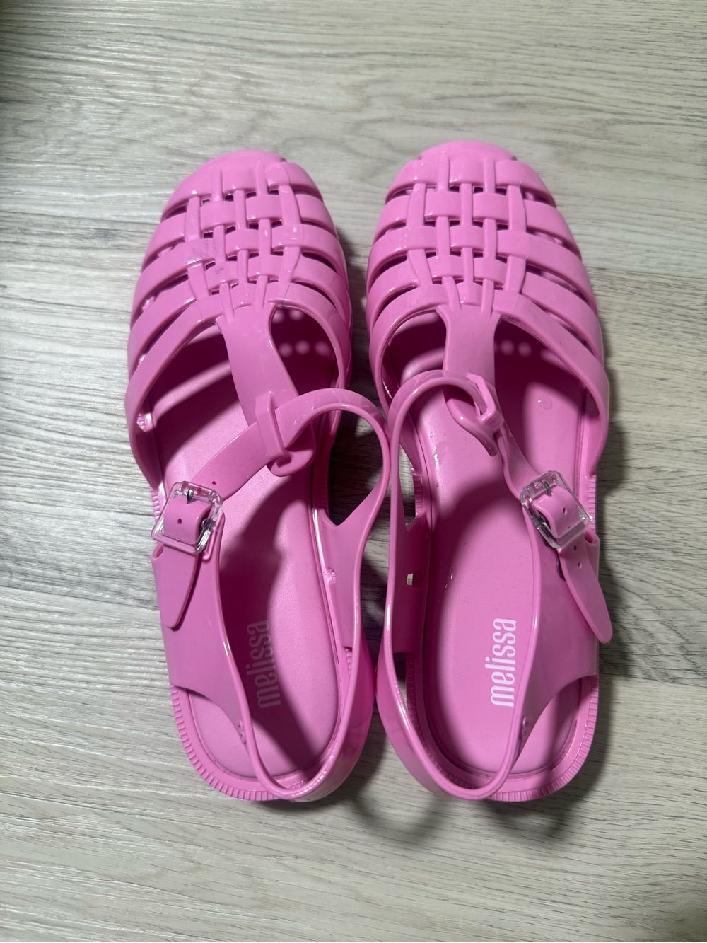 Melissa Possession Sandals Sz 9 Gloss Pink Shoes Fisherman Jellies Y2K Style - Picture 4 of 9